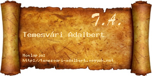Temesvári Adalbert névjegykártya